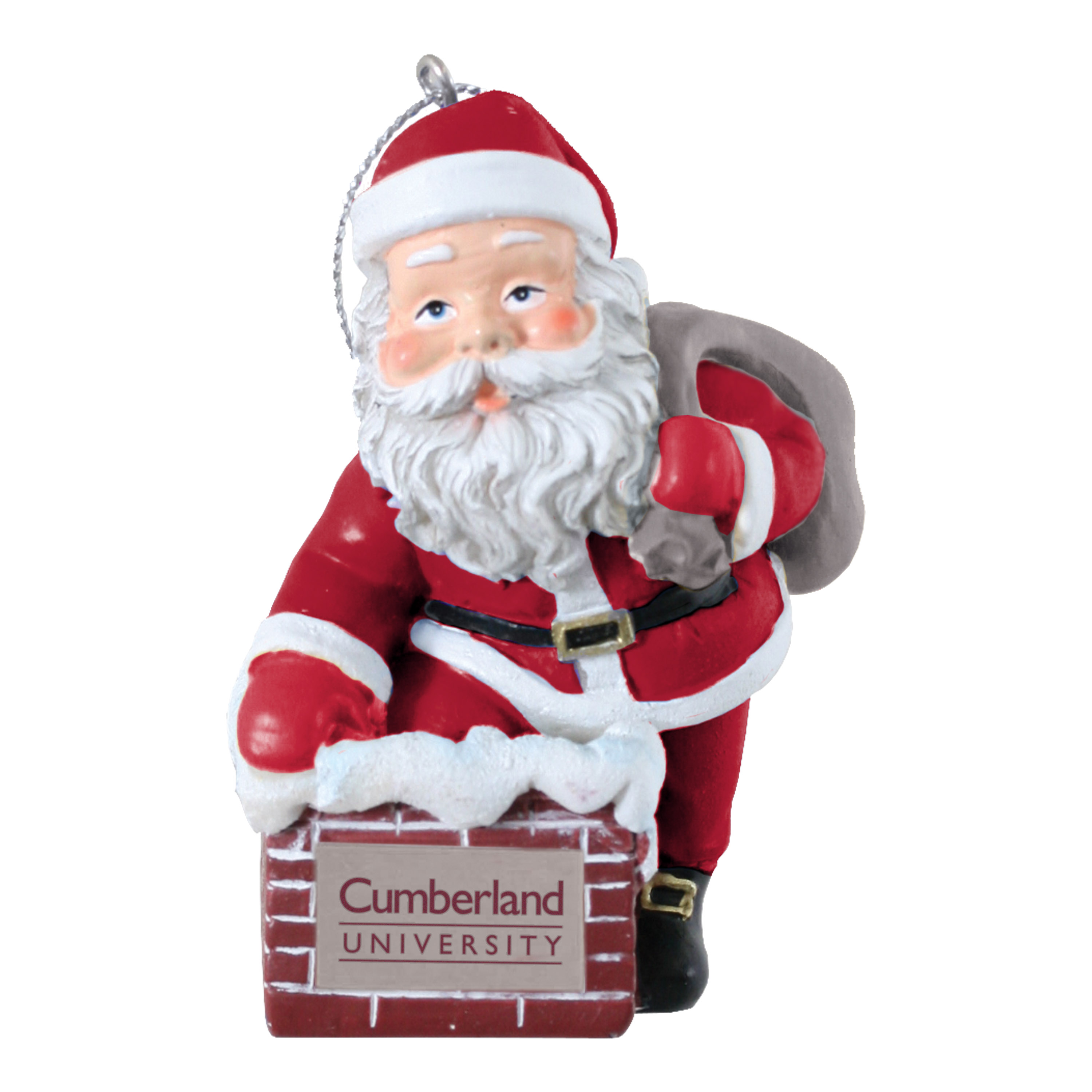 Cumberland University Rooftop Santa Ornament