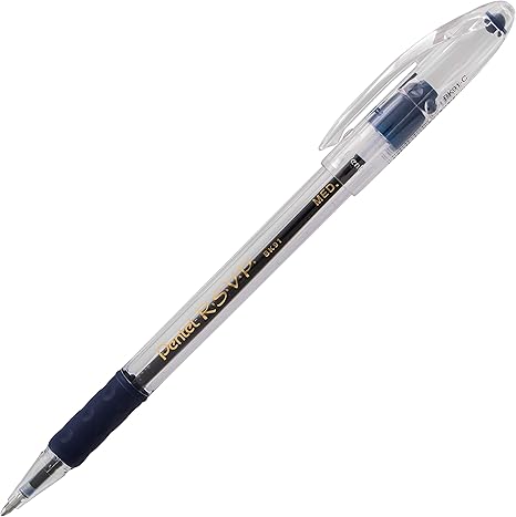Pen RSVP BP Med Blue 2/cd