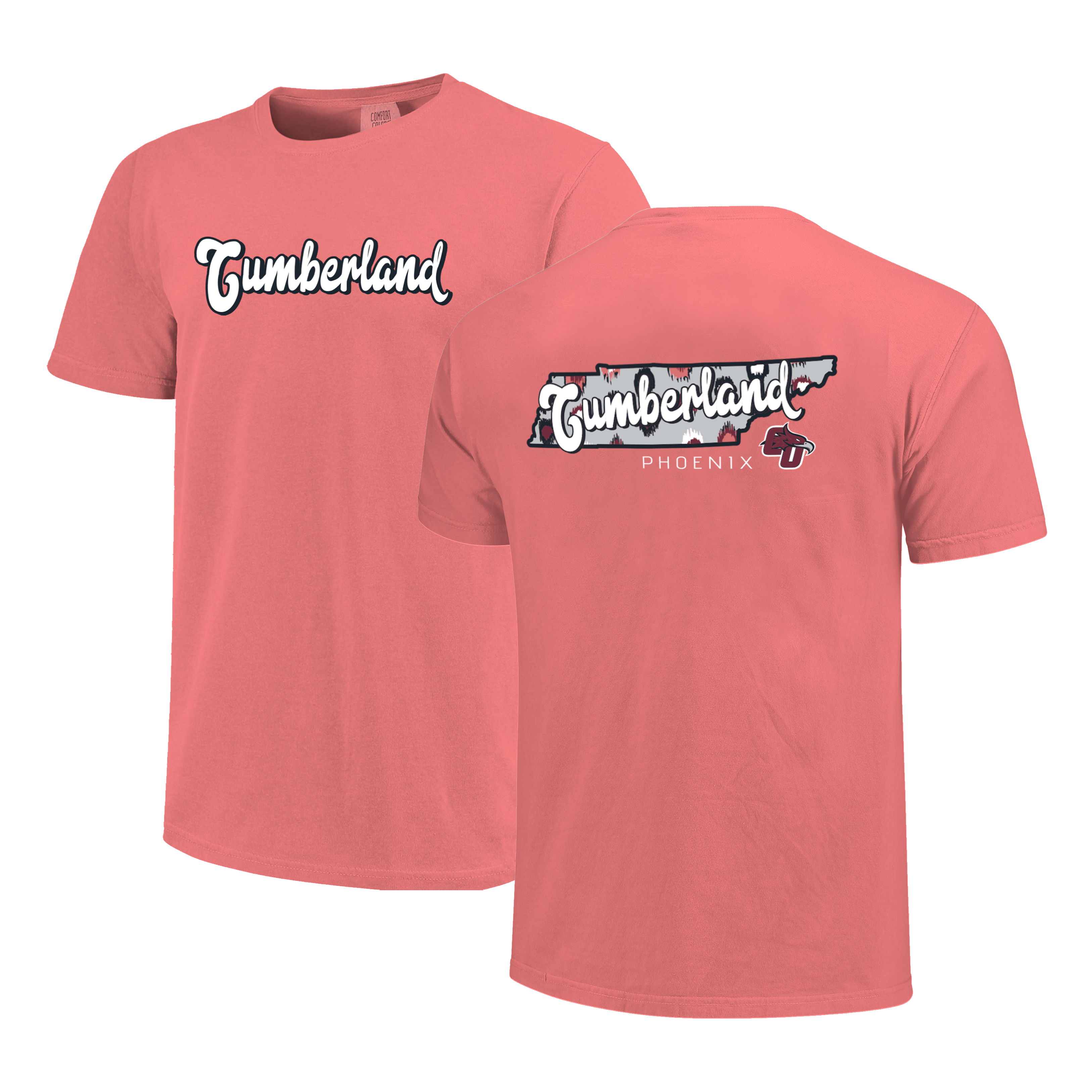 Cumberland Retro Script Pattern Comfort Colors Shirt