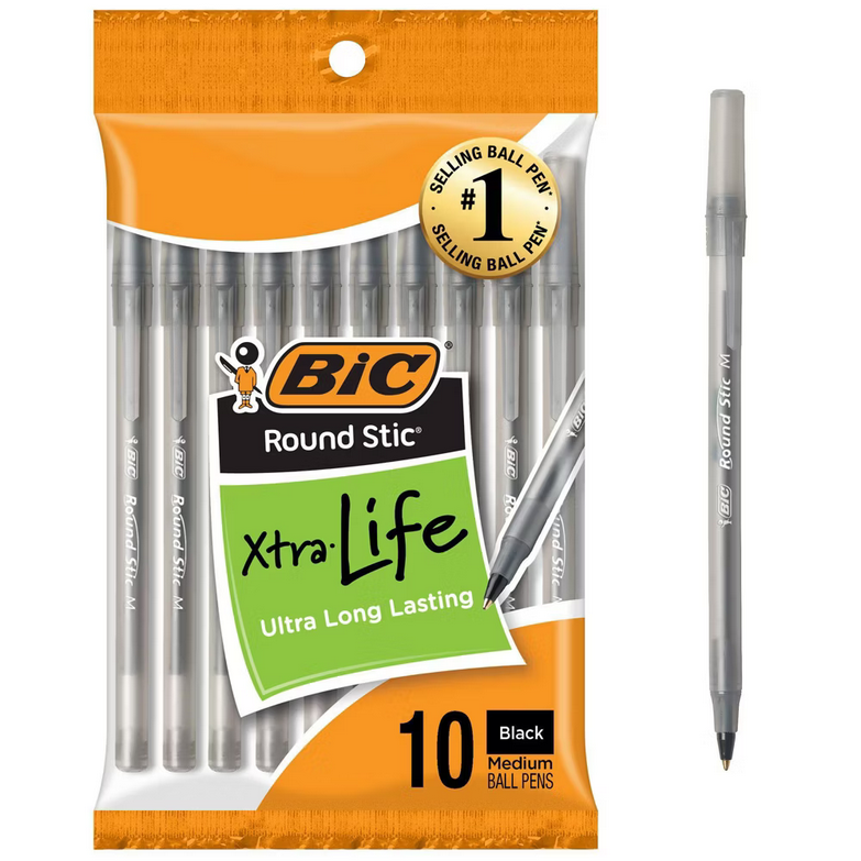 Pen BIC Round BP Black 10/cd