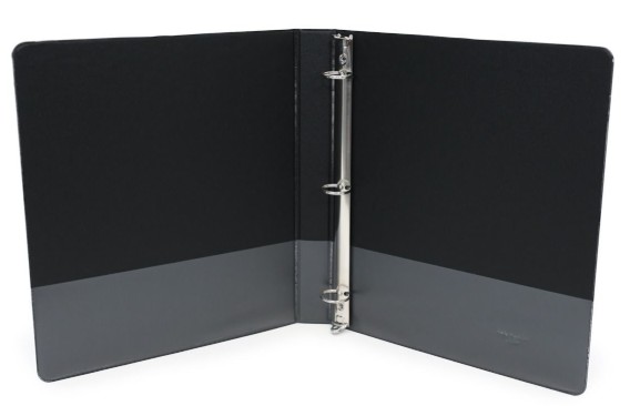 D Ring Binder 2" with Pockets Black