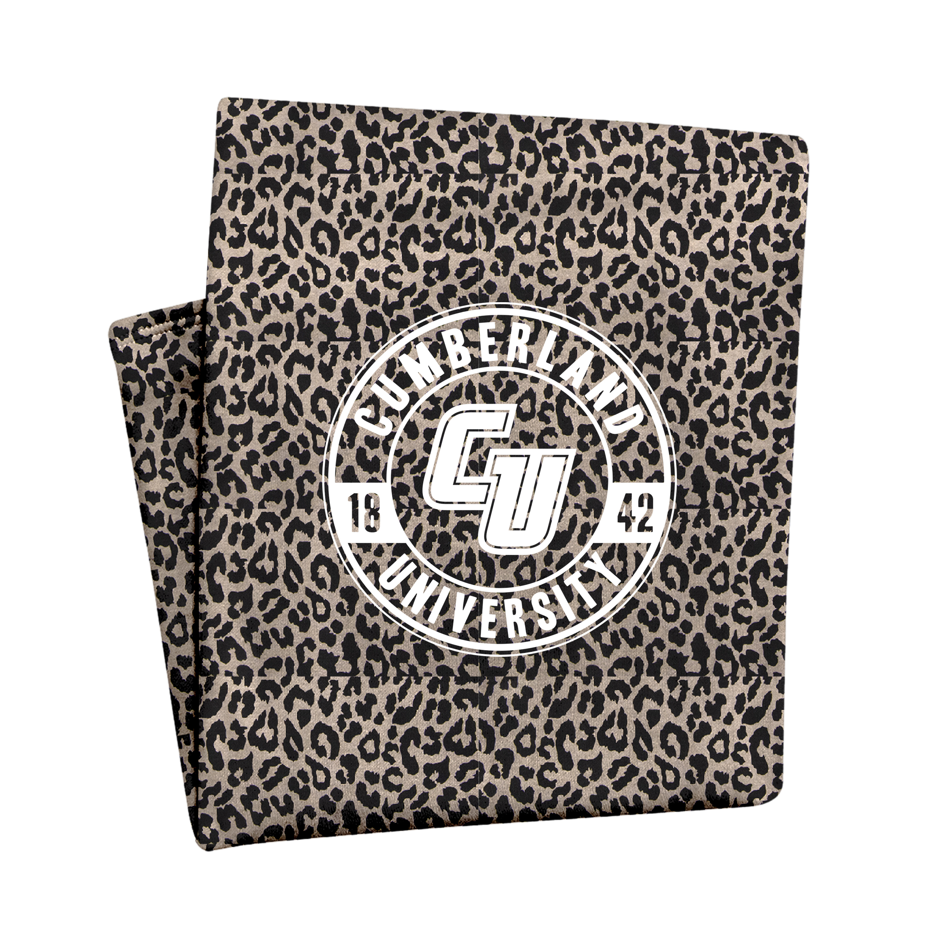 CU Logo Leopard Print Sweatshirt Blanket