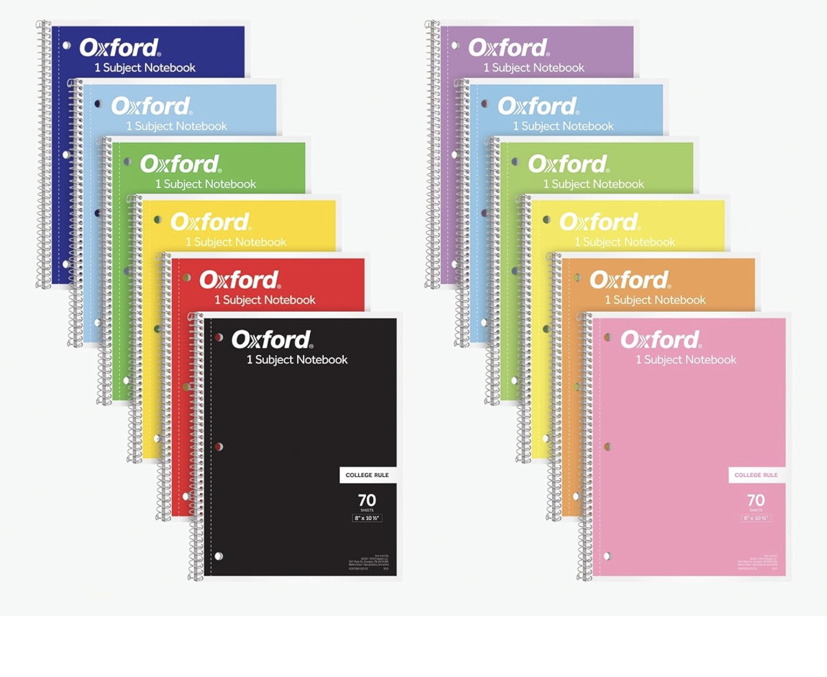 Oxford Spiral 1 Subject Notebook