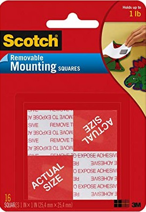 Scotch Tape Mounting Squares Removable