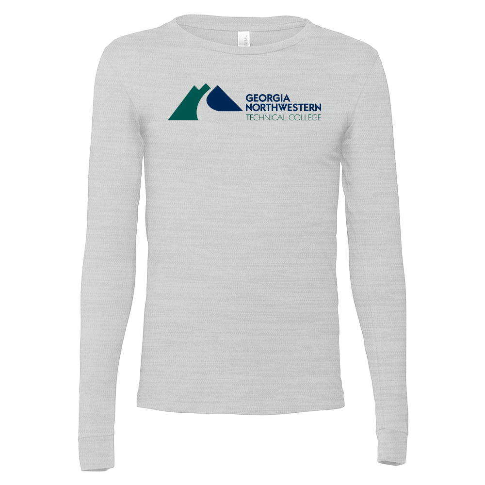 GNTC Bella + Canvas Ash Grey Jersey Cotton Long Sleeve T Shirt GNTC Horizontal Mark