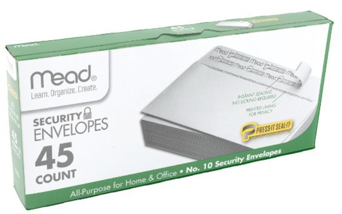 Envelope Press-It Security 45 ct