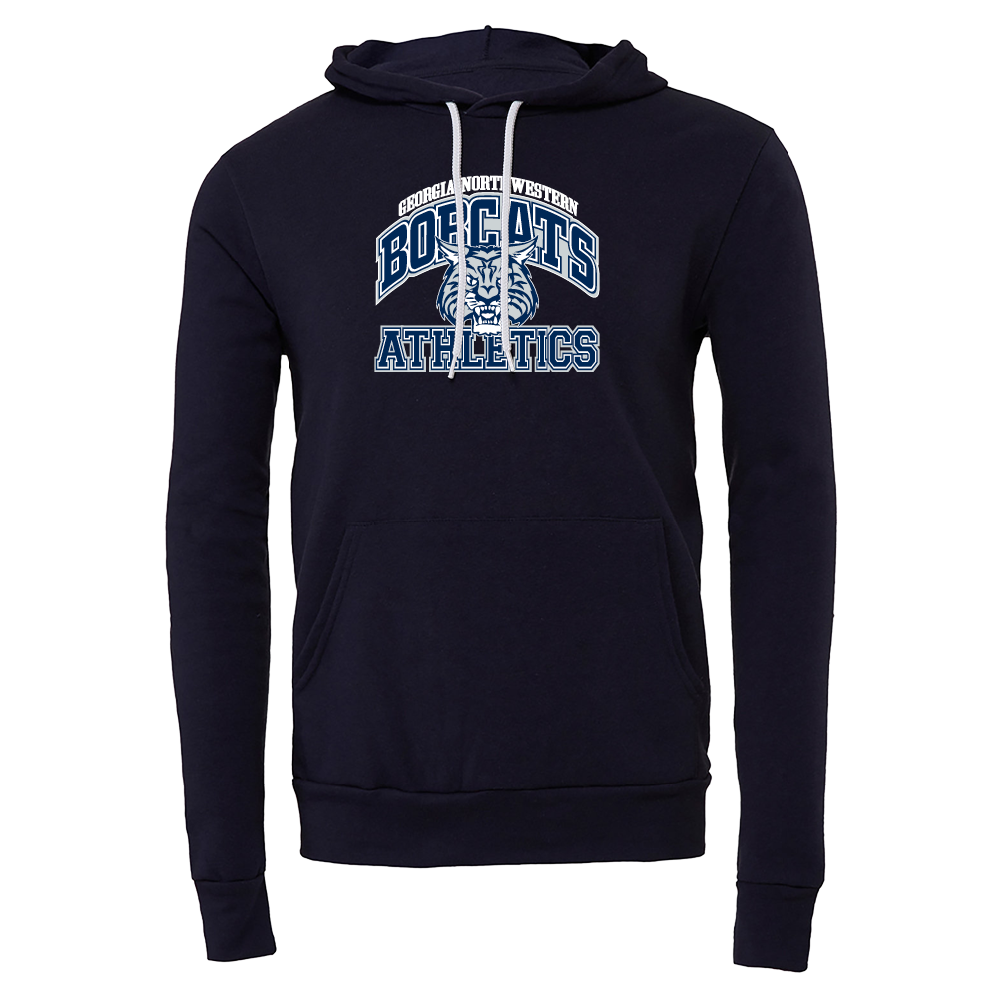 Georgia Northwestern Tech Bella + Canvas Navy Fleece Hood Georgia Northwestern Bobcats Athletics