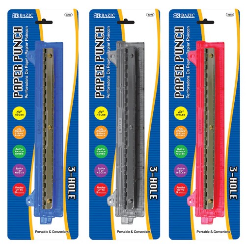 Punch Paper 3 Hole Binder w/ Ruler