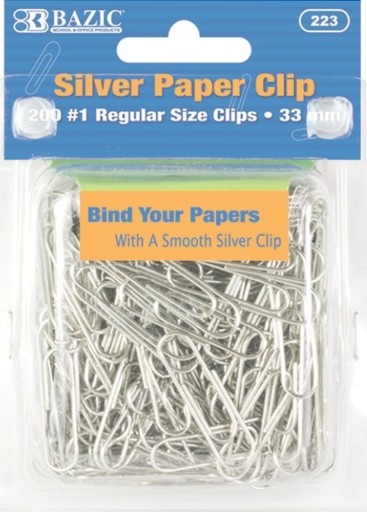 Paper Clip Standard Silver 200ct