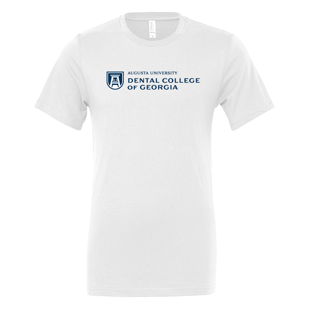 Augusta Jaguars Bella + Canvas White Jersey Cotton T Shirt- Dental College of Georgia