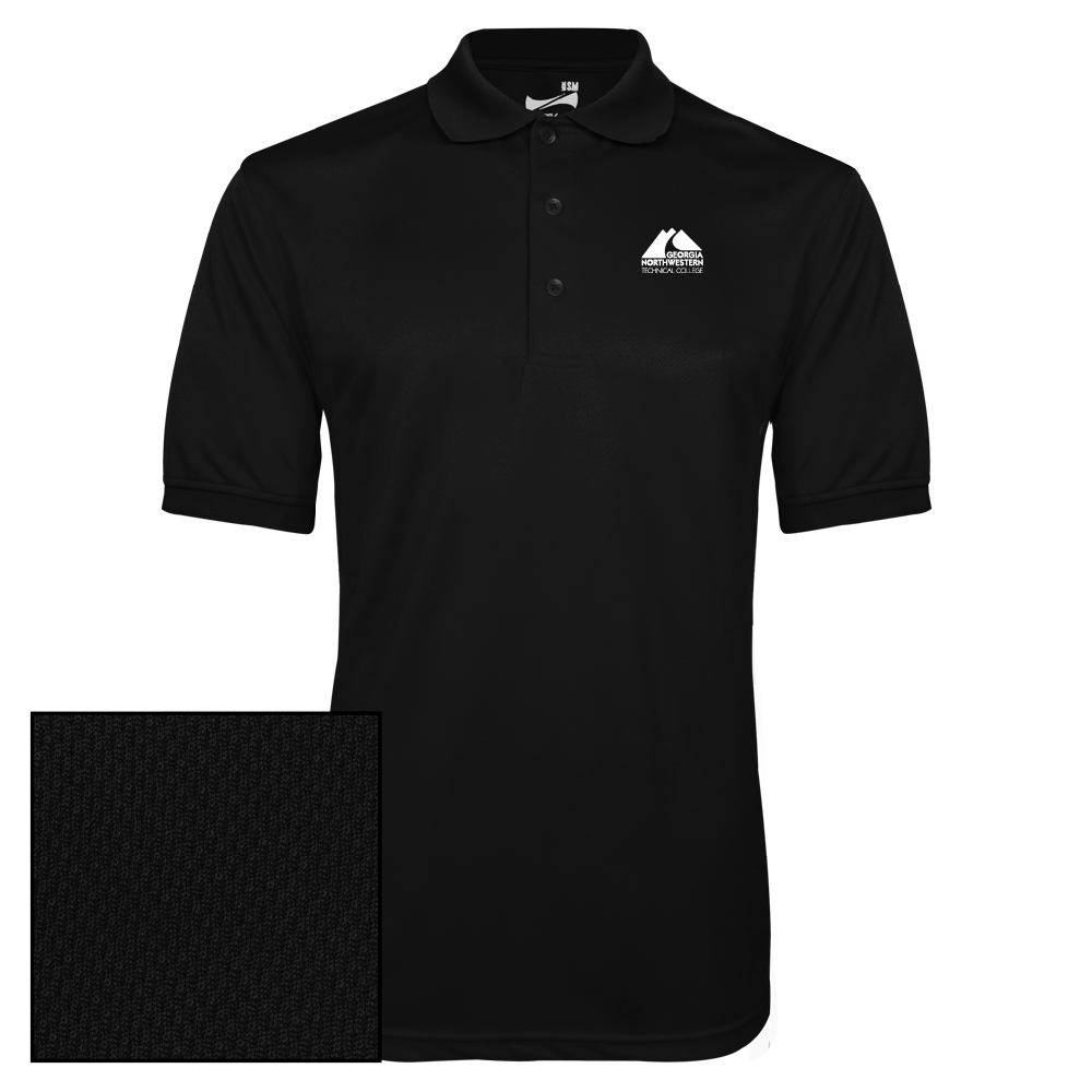 Georgia Northwestern Tech Black Dry Mesh Polo GNTC Primary Mark