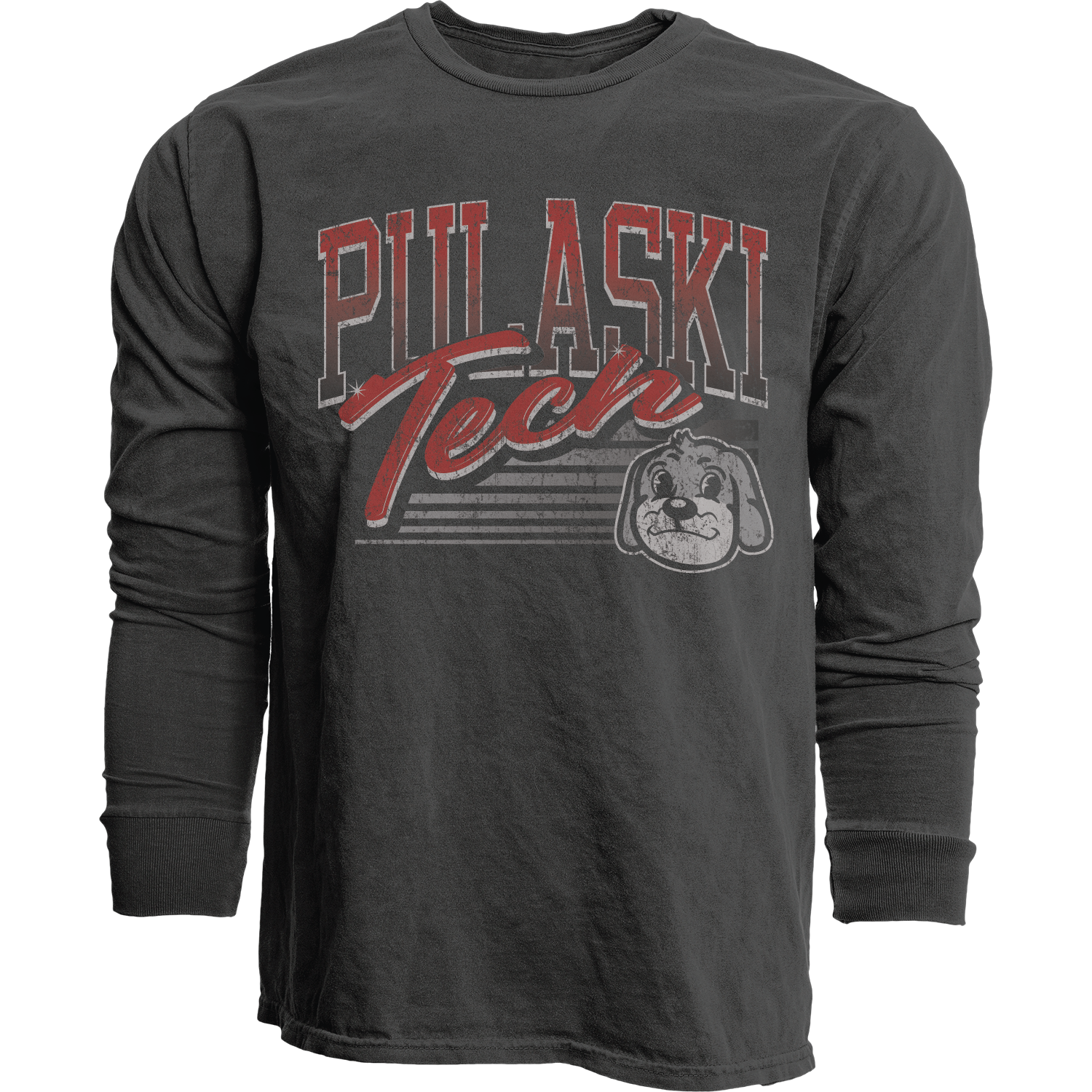Pulaski Tech Dyed Ringspun Longsleeve Tee
