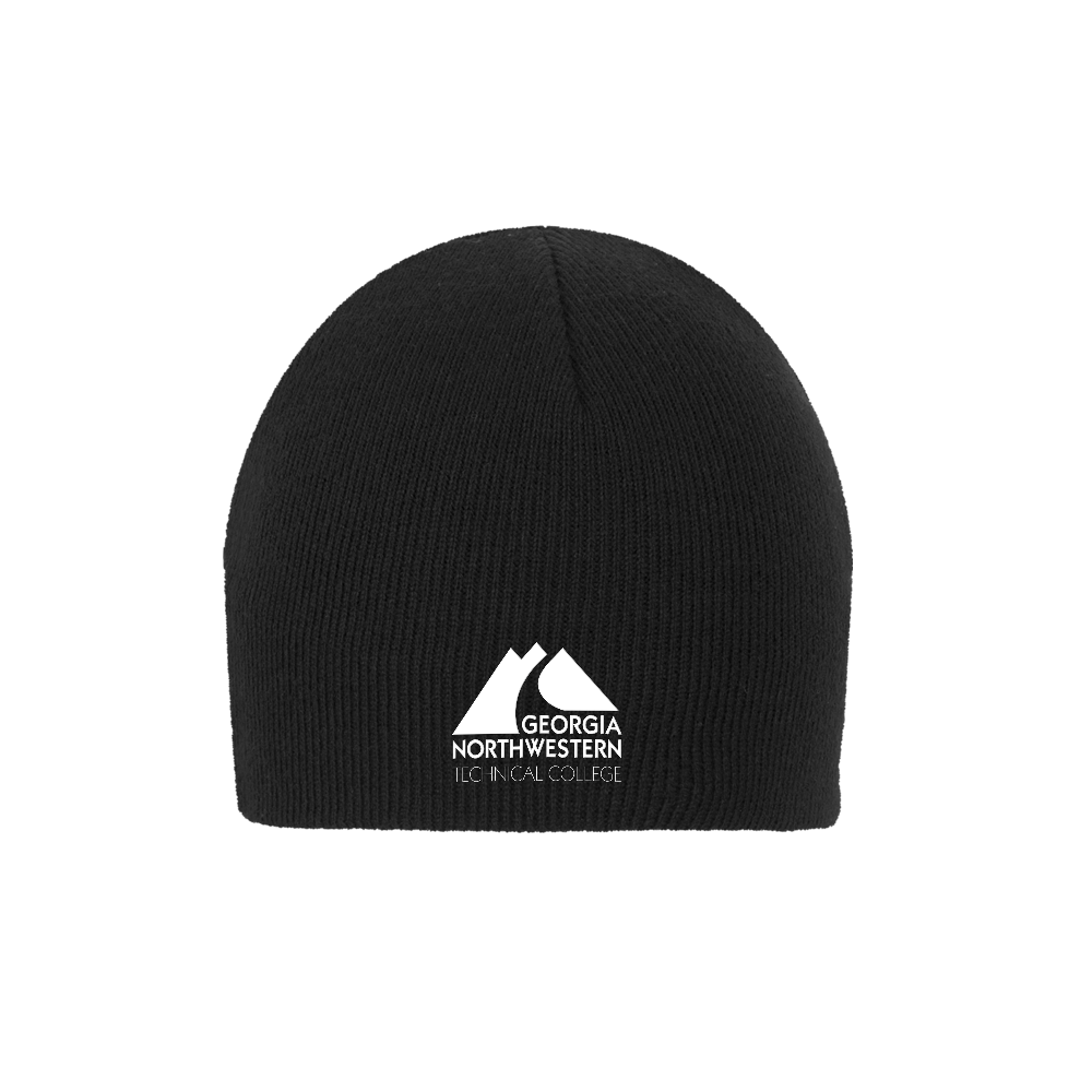 Georgia Northwestern Tech Black Knit Beanie GNTC Primary Mark