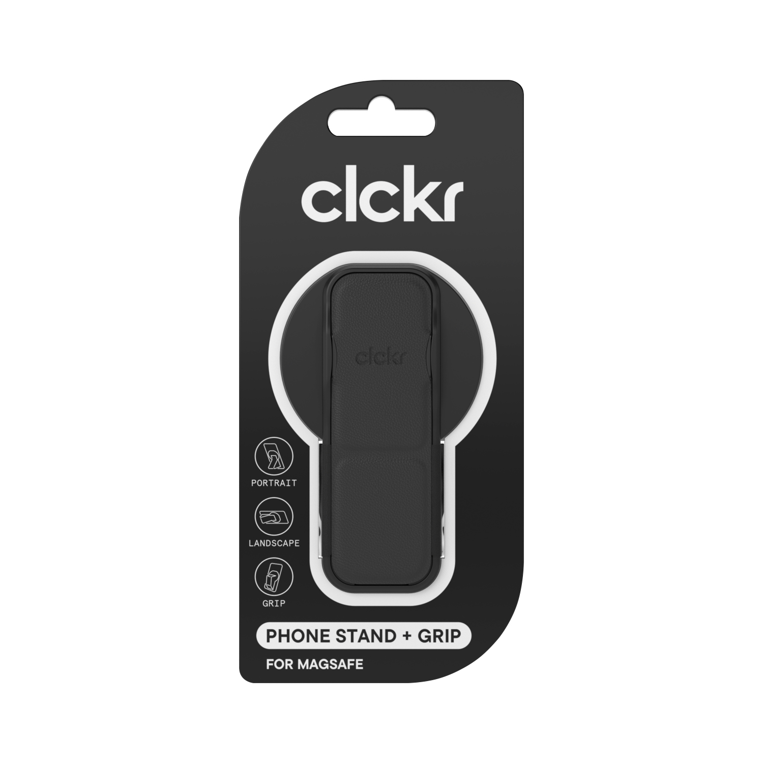 CLCKR Compact MagSafe Stand and Grip- Black
