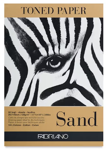 Fabriano Toned Paper Pad - 11-3/4" x 16-1/2", Sand