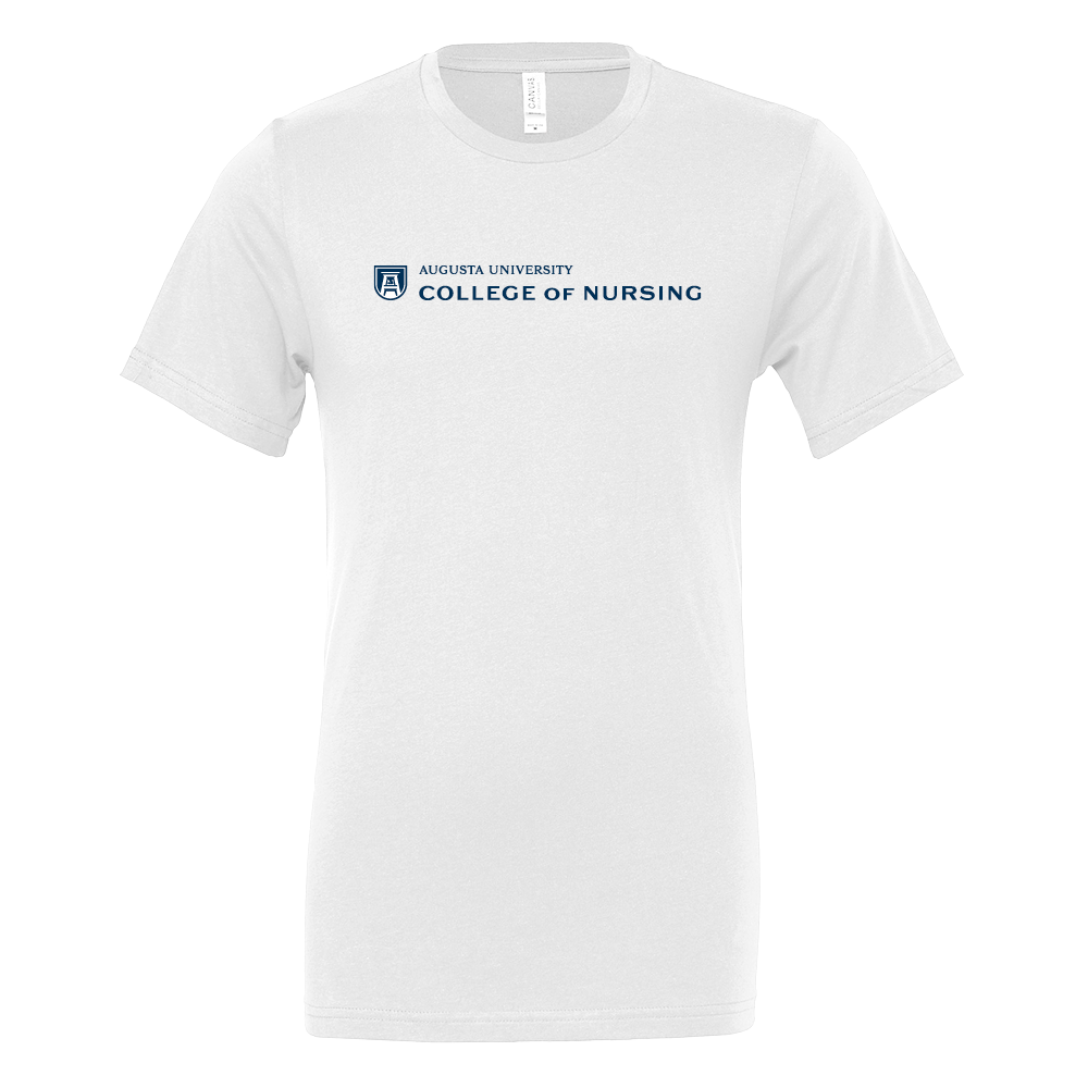 Augusta Jaguars Bella + Canvas White Jersey Cotton T Shirt- College of Nursing