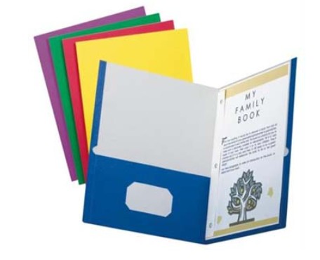 Twin Pocket Folder with Fasteners