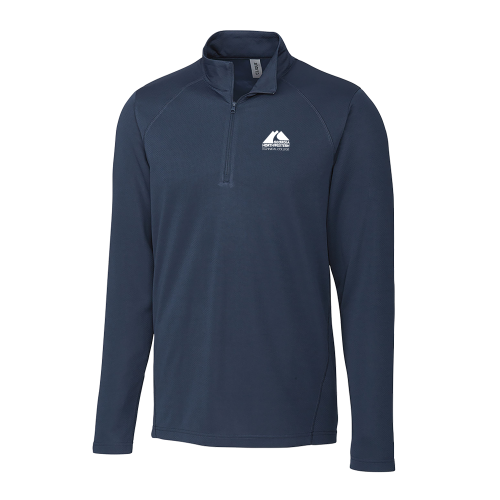 Georgia Northwestern Tech C&B Dark Navy Clique Ice Pique Half Zip GNTC Primary Mark