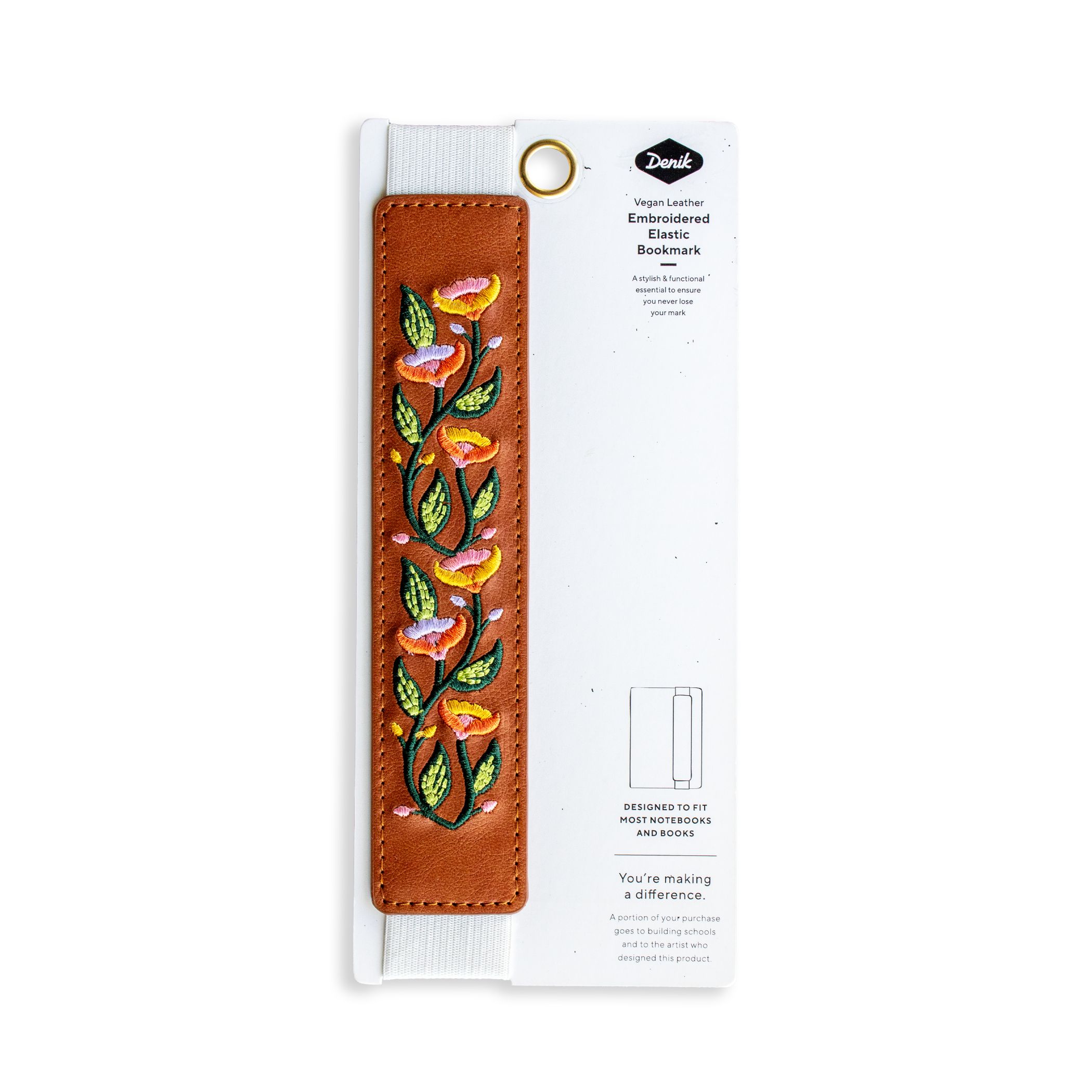 Denik Molina Vine Embroidered Elastic Bookmark