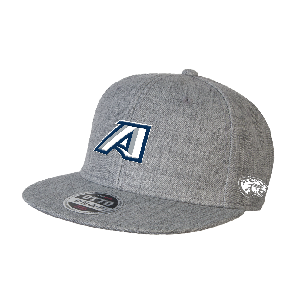 Augusta Jaguars Heather Grey Wool Blend Flat Bill Snapback Hat- Victory A