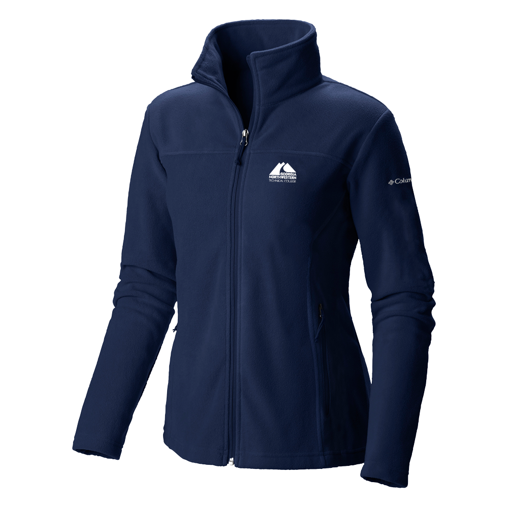 Georgia Northwestern Tech Columbia Womens Navy Full Zip Fleece Jacket GNTC Primary Mark
