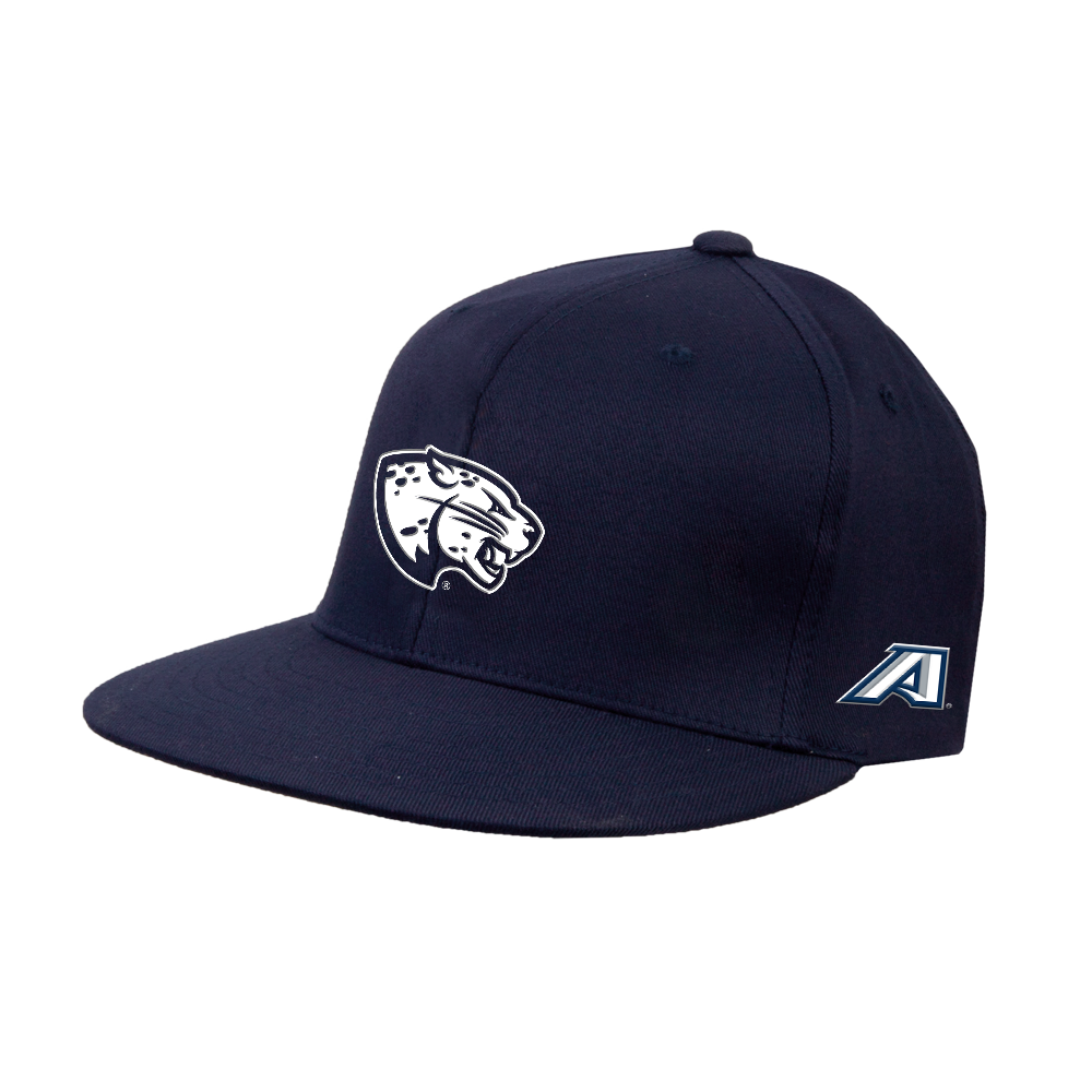 Augusta Jaguars Navy Flat Bill Snapback Hat- Jaguar Head