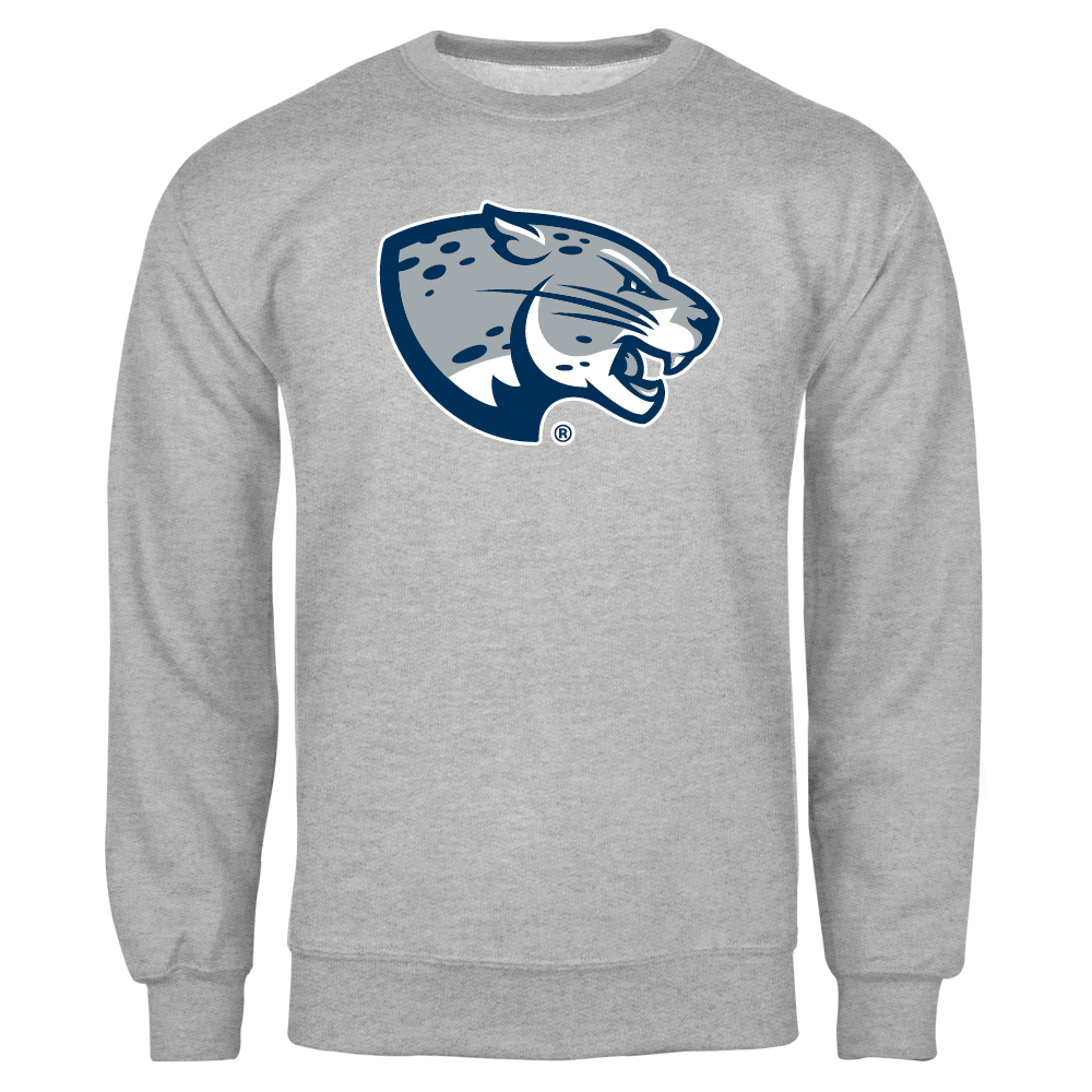 Augusta Jaguars Grey Fleece Crew- Jaguar Head