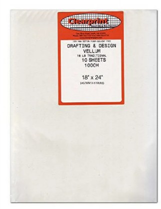 Clearprint Drafting Velllum - 18" x 24", 10 Sheets
