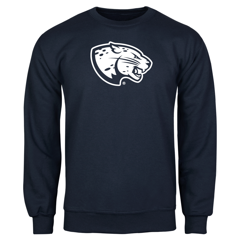 Augusta Jaguars Navy Fleece Crew- Jaguar Head
