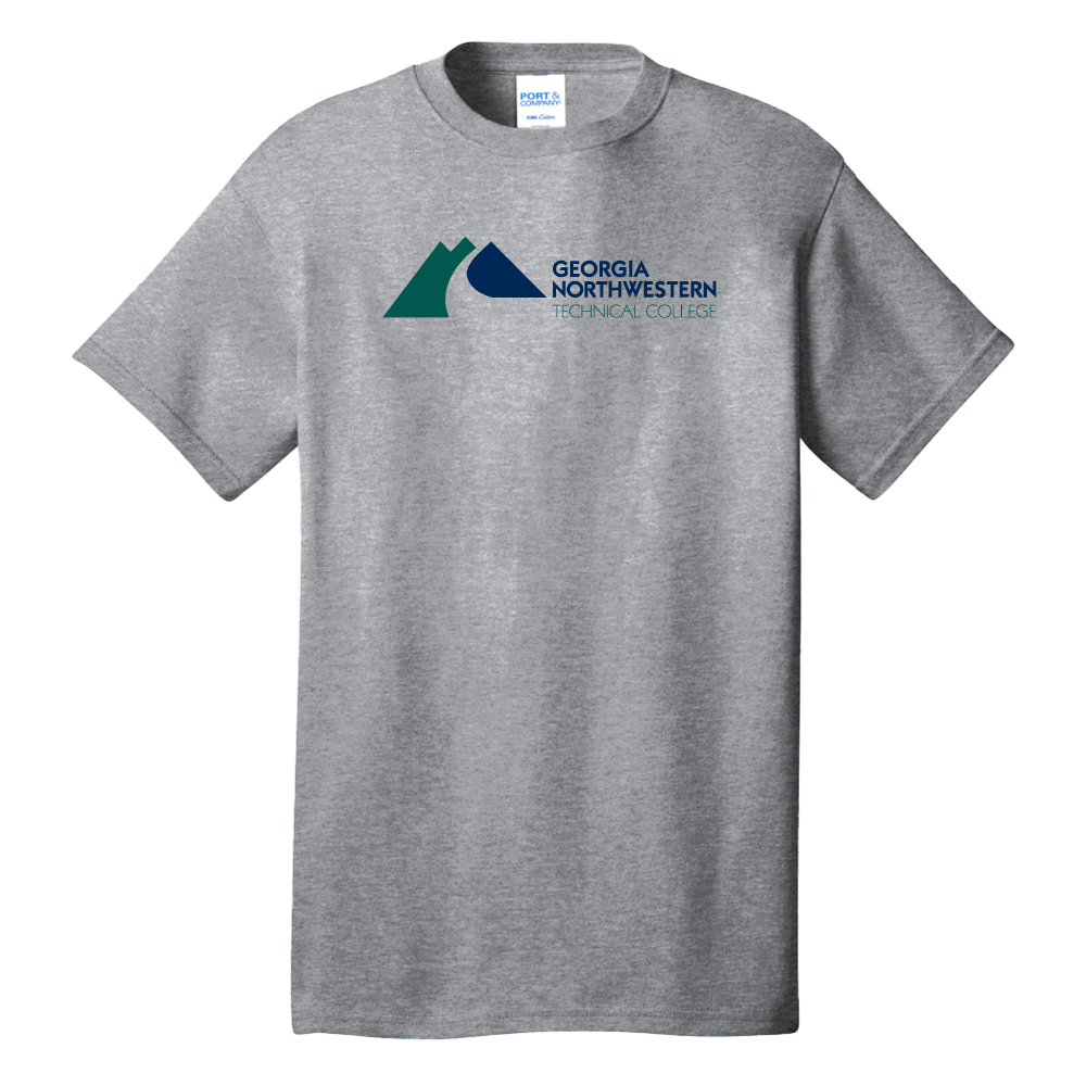 Georgia Northwestern Tech Extended Athletic Heather T Shirt GNTC Horizontal Mark