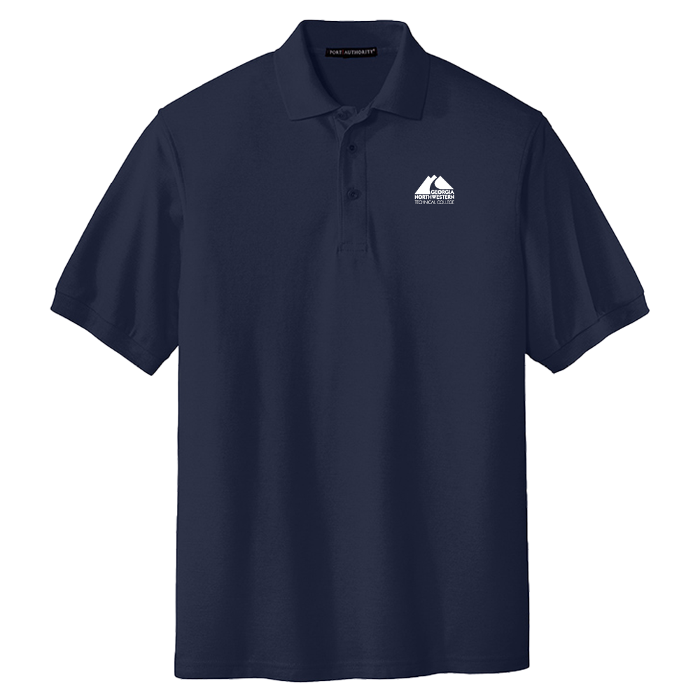 Georgia Northwestern Tech Extended Navy Silk Touch Polo GNTC Primary Mark