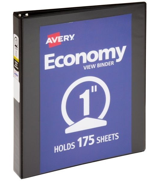 Binder 1" Economy View Black