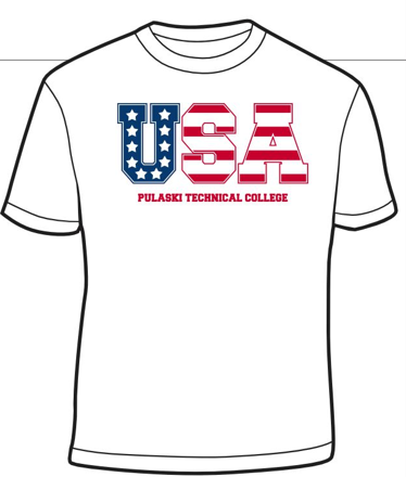 USA Pulaski Technical College Patriotic Tee