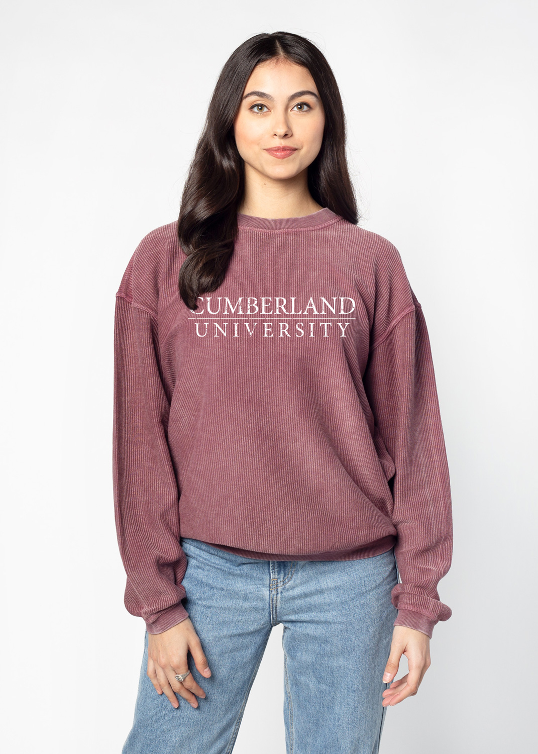 Cumberland University Line Design Corded Crew Sweatshirt
