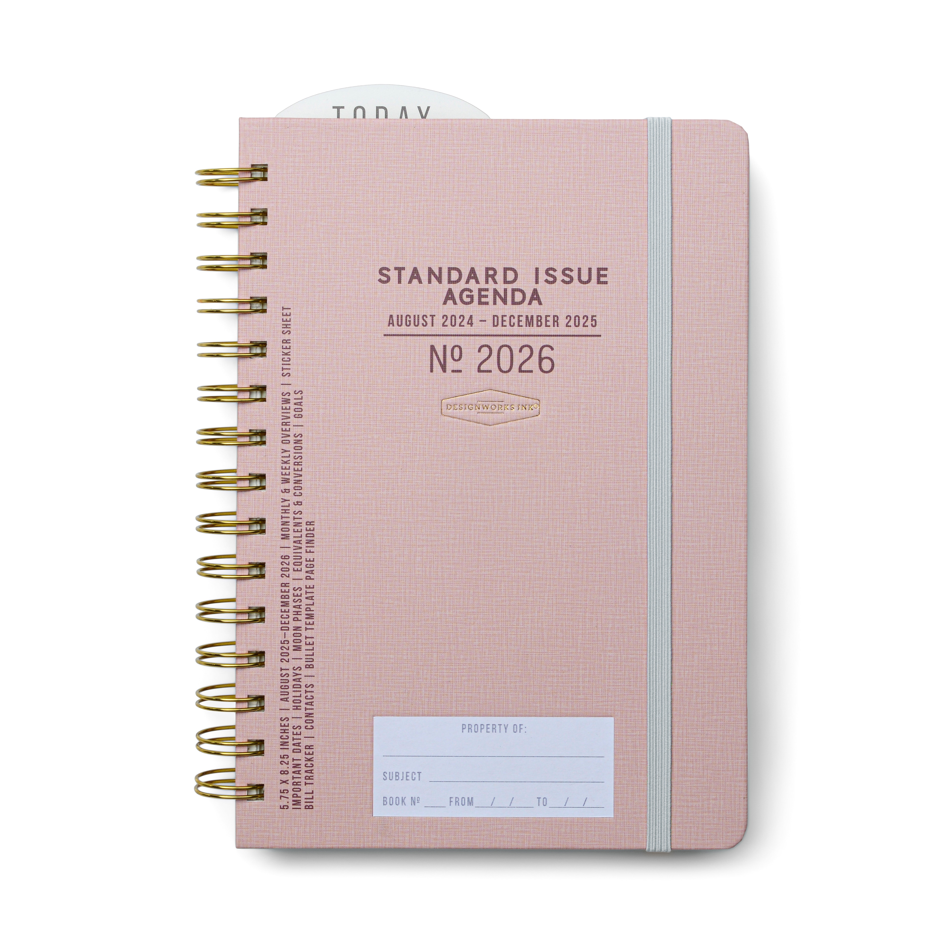 Designworks Ink 2025-2026 Standard Issue Blush Planner Medium