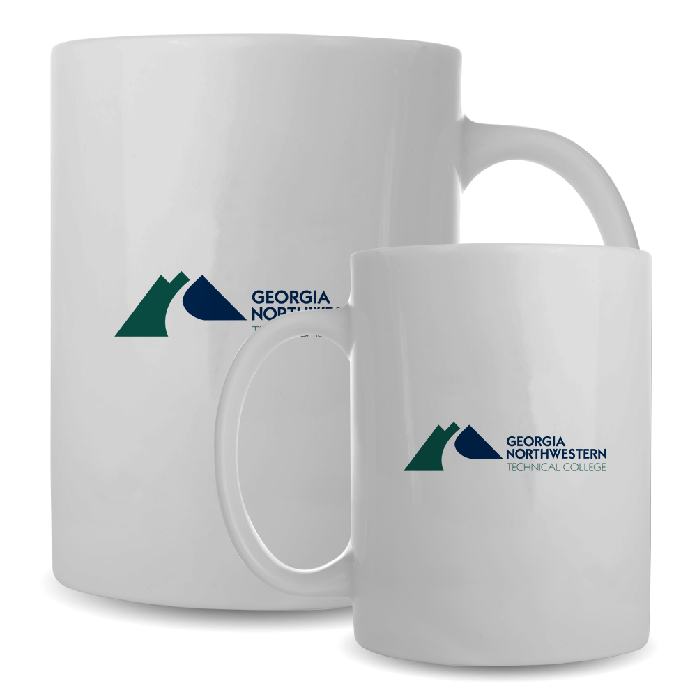 Georgia Northwestern Tech Full Color White Mug 15oz GNTC Horizontal Mark