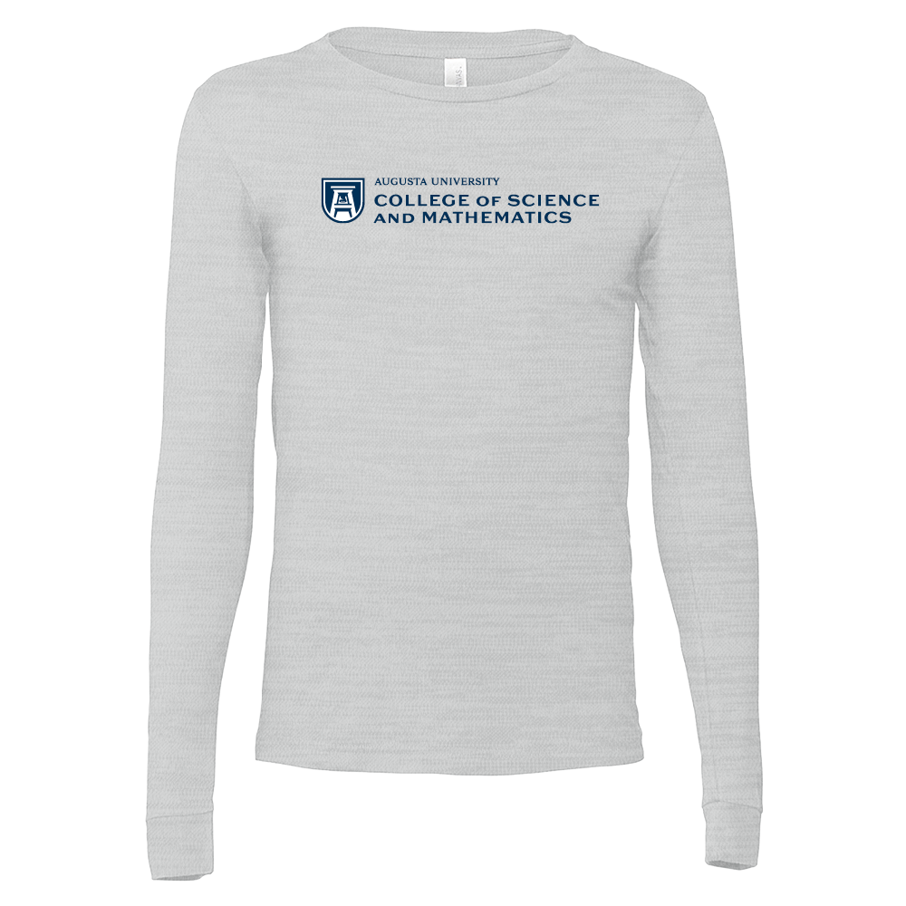 Augusta Bella + Canvas Ash Grey Jersey Cotton Long Sleeve TShirt- Science and Mathematics