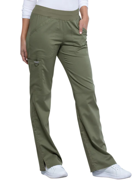 Vet Women's 4-Pocket Mid Rise Straight Leg Pull-on Pant WW110