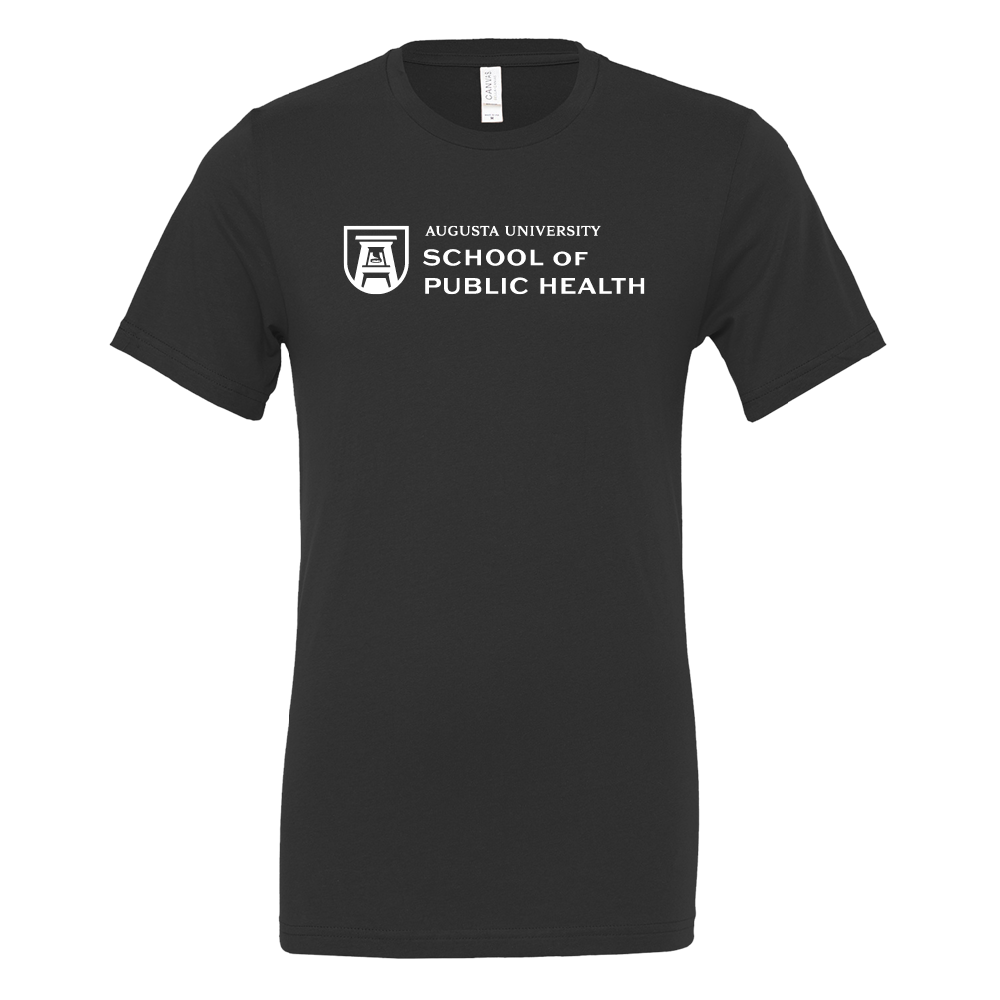 Augusta Bella + Canvas Black Jersey Cotton Tshirt- School of Public Health