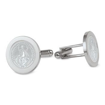 Cufflinks Silver With College Seal