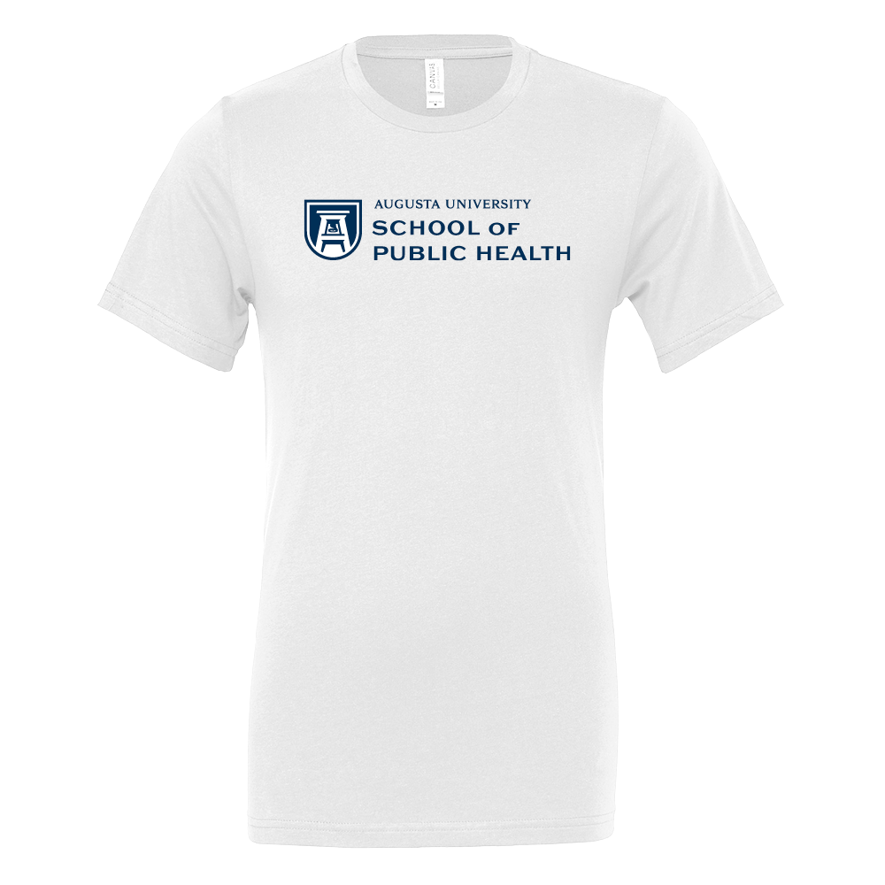 Augusta Bella + Canvas White Jersey Cotton Tshirt- School of Public Health