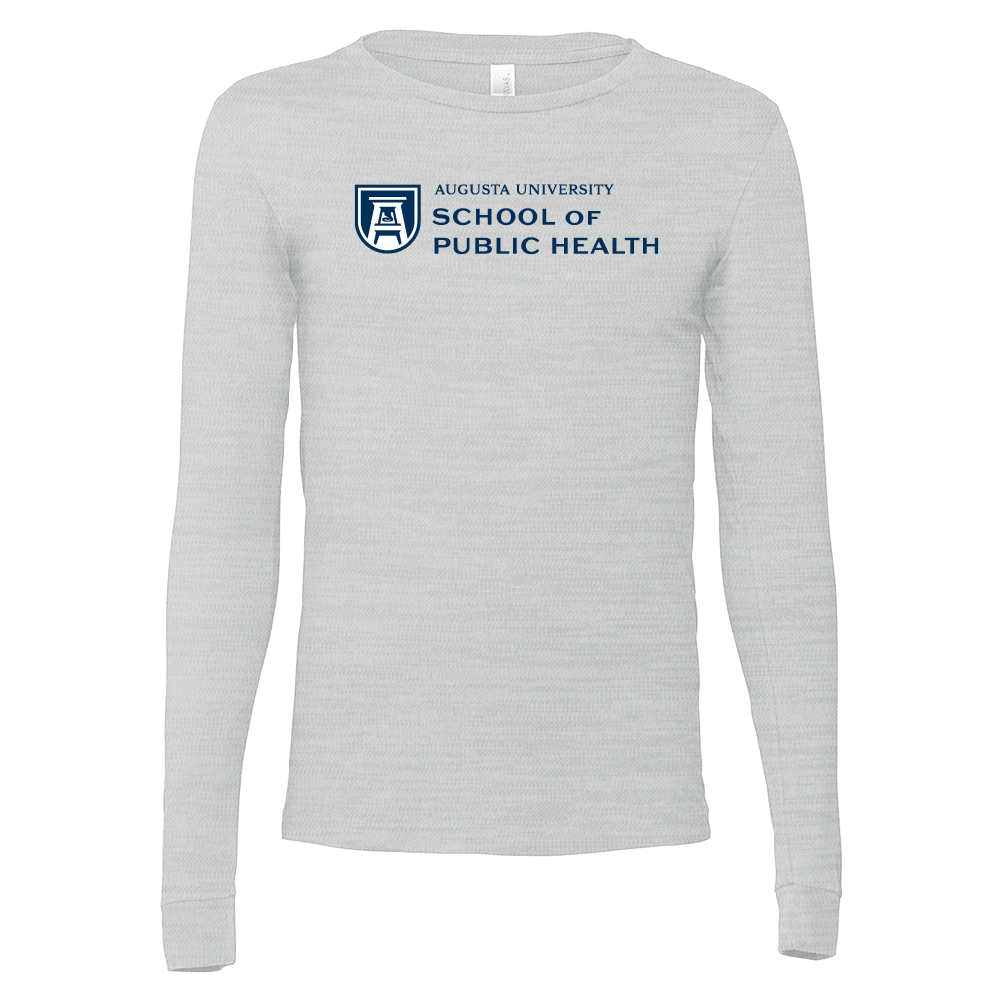 Augusta Bella + Canvas Ash Grey Jersey Cotton Long Sleeve Shirt- School of Public Health