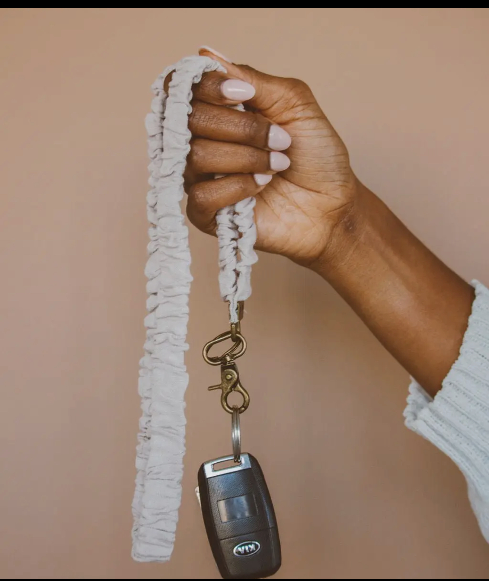 Scrunchie Style Lanyard with Clip
