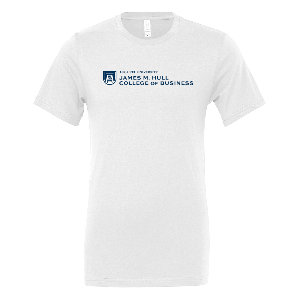 Augusta Bella + Canvas White Jersey Cotton Tshirt- College of Business