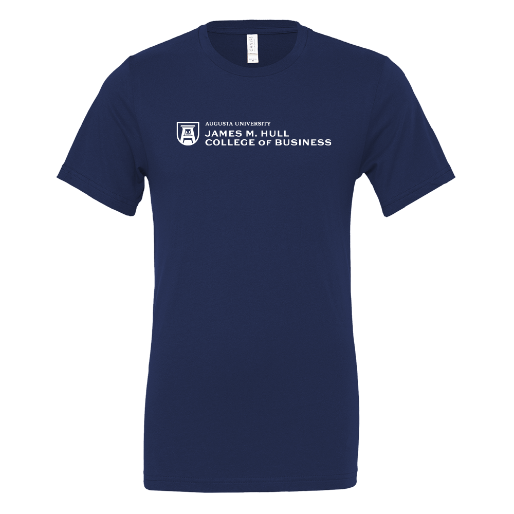 Augusta Bella + Canvas Navy Jersey Cotton Tshirt- College of Business