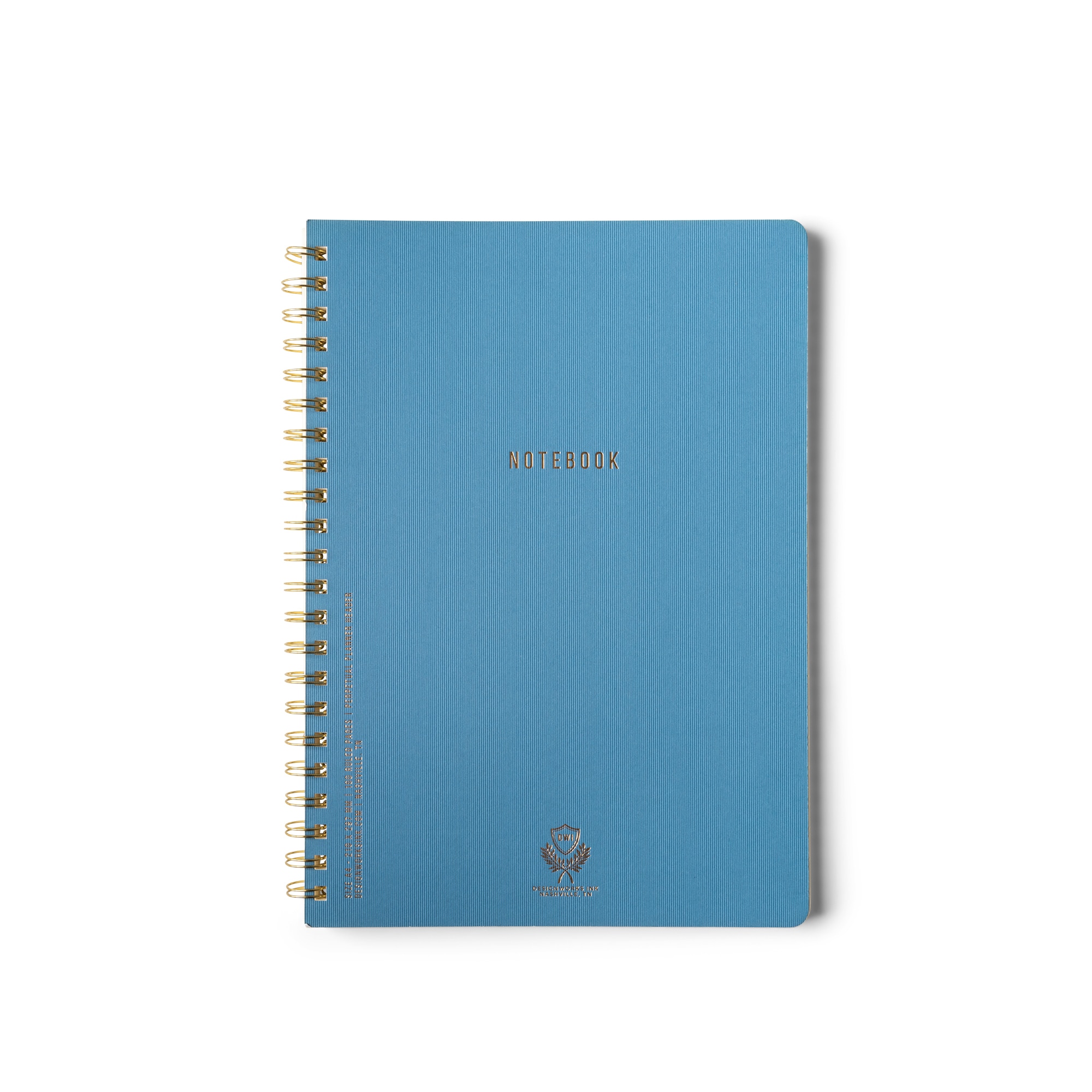 Designworks Ink Twin Wire Notebook Blue 8"x11"