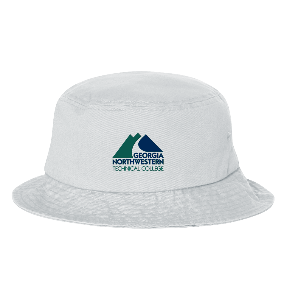 Georgia Northwestern Tech Sportsman White Bucket Hat GNTC Primary Mark