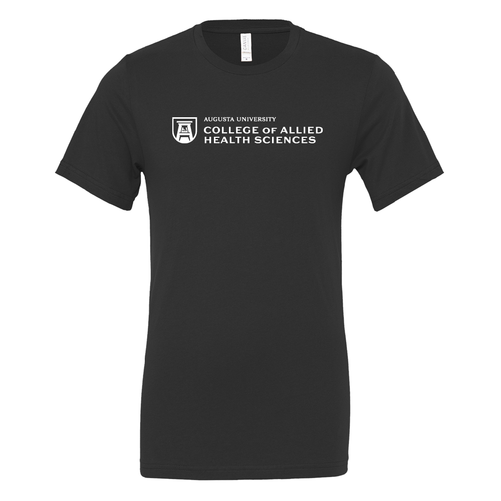 Augusta Bella + Canvas Black Jersey Cotton Tshirt- College of Allied Health Sciences