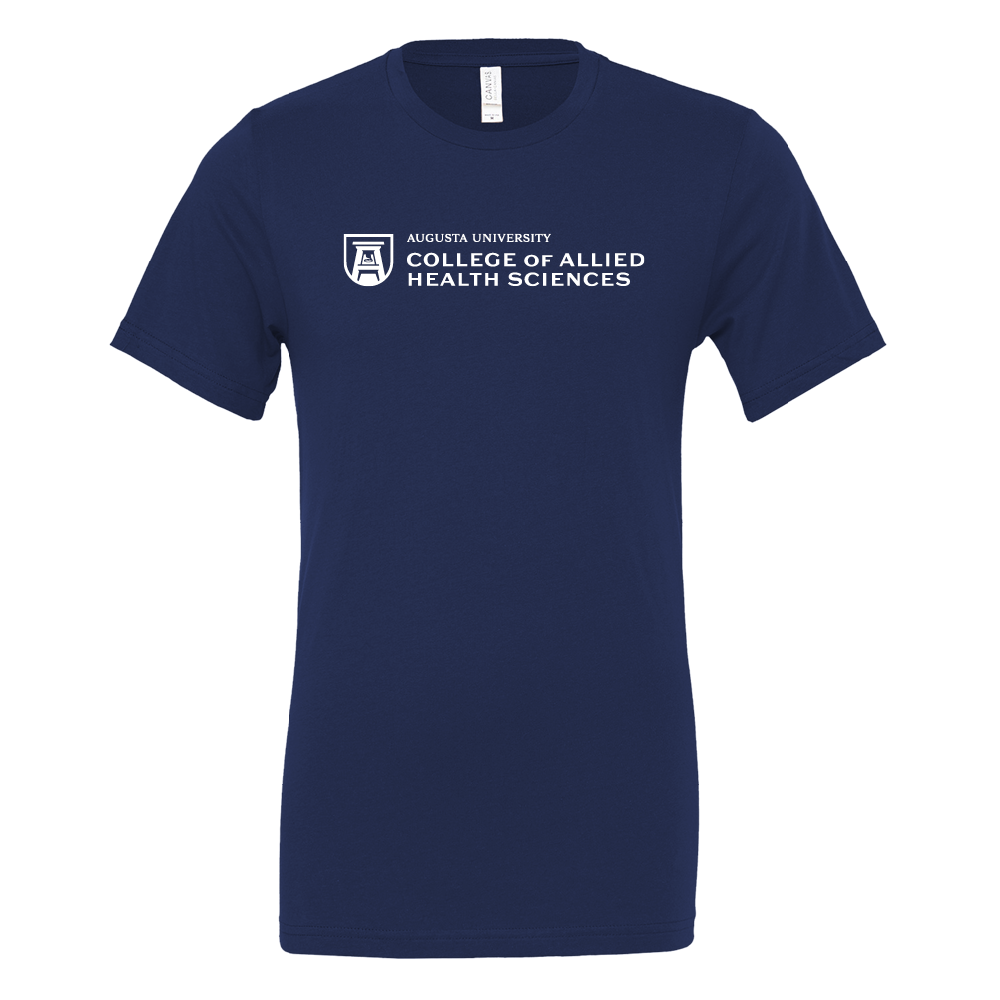 Augusta Bella + Canvas Navy Jersey Cotton Tshirt- College of Allied Health Sciences