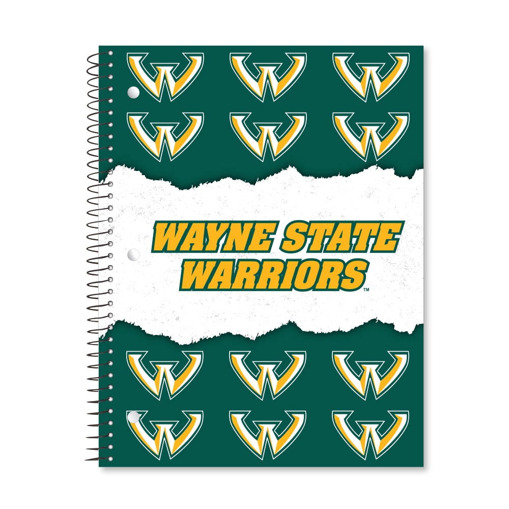 Wayne State Warriors 11"x8.5" 1 Subject 70 Count Notebook
